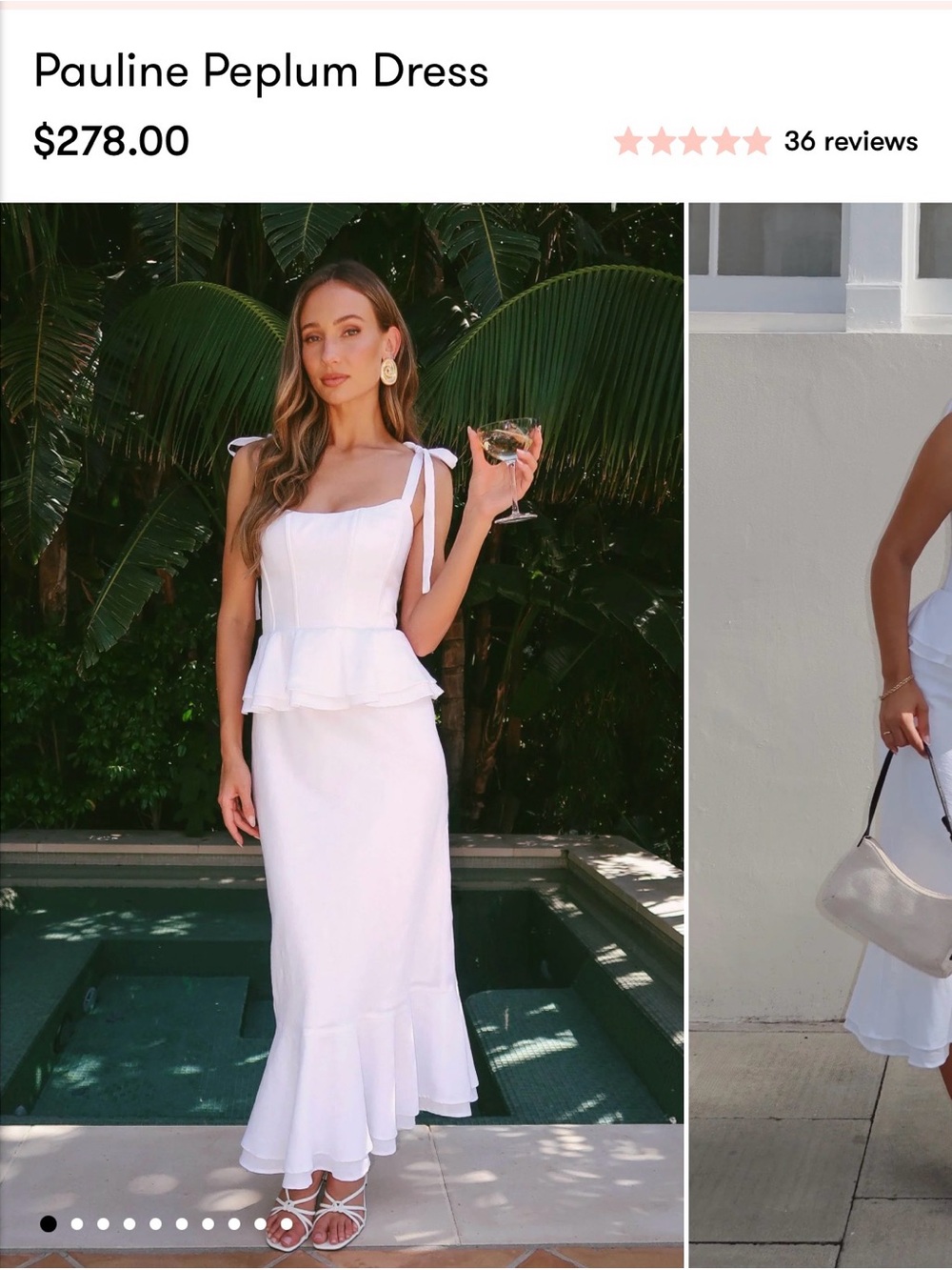 Show Me Your MuMu Pauline Peplum Dress in White